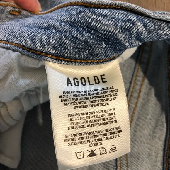 Agolde High Rise Straight Leg Jeans - Picture 4 of 6